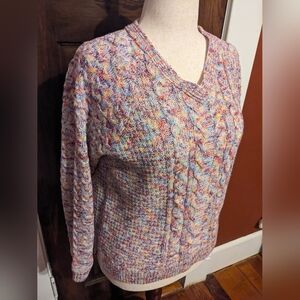 Colorful vneck sweater